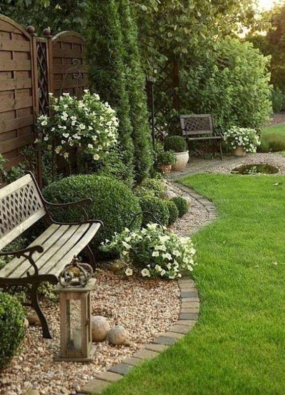 Classic garden benches to sit down and relax after a long day