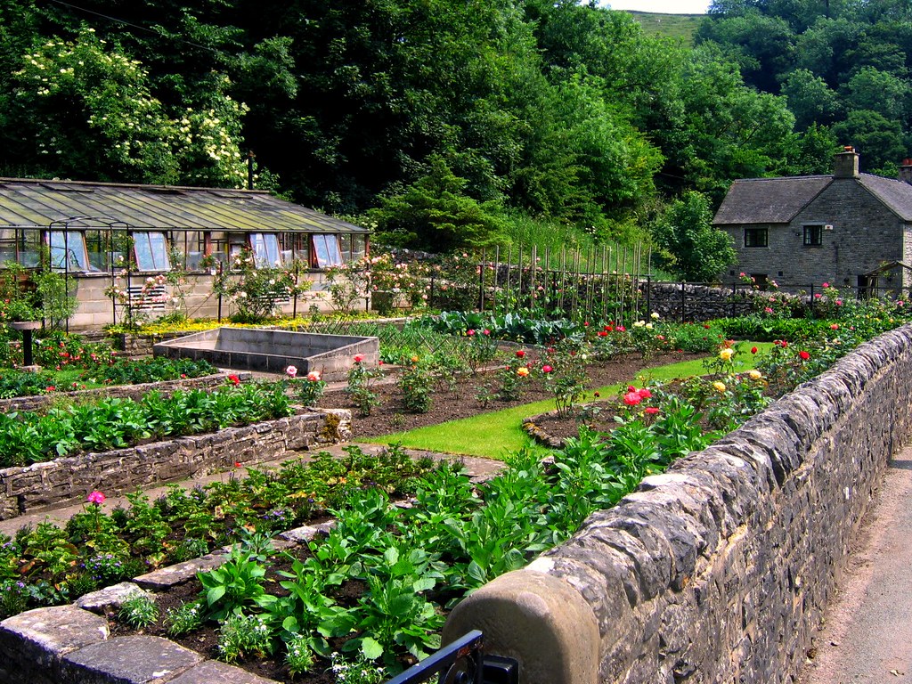 Large vegetable garden path