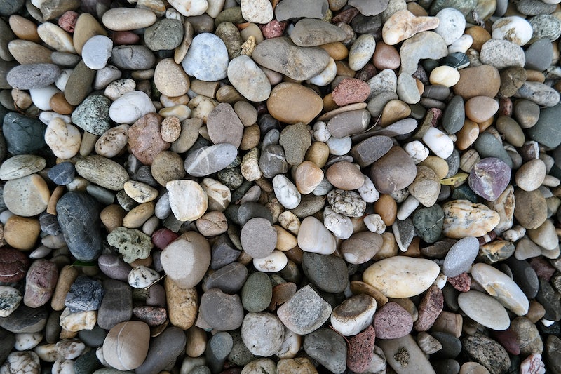 Beach pebble stones