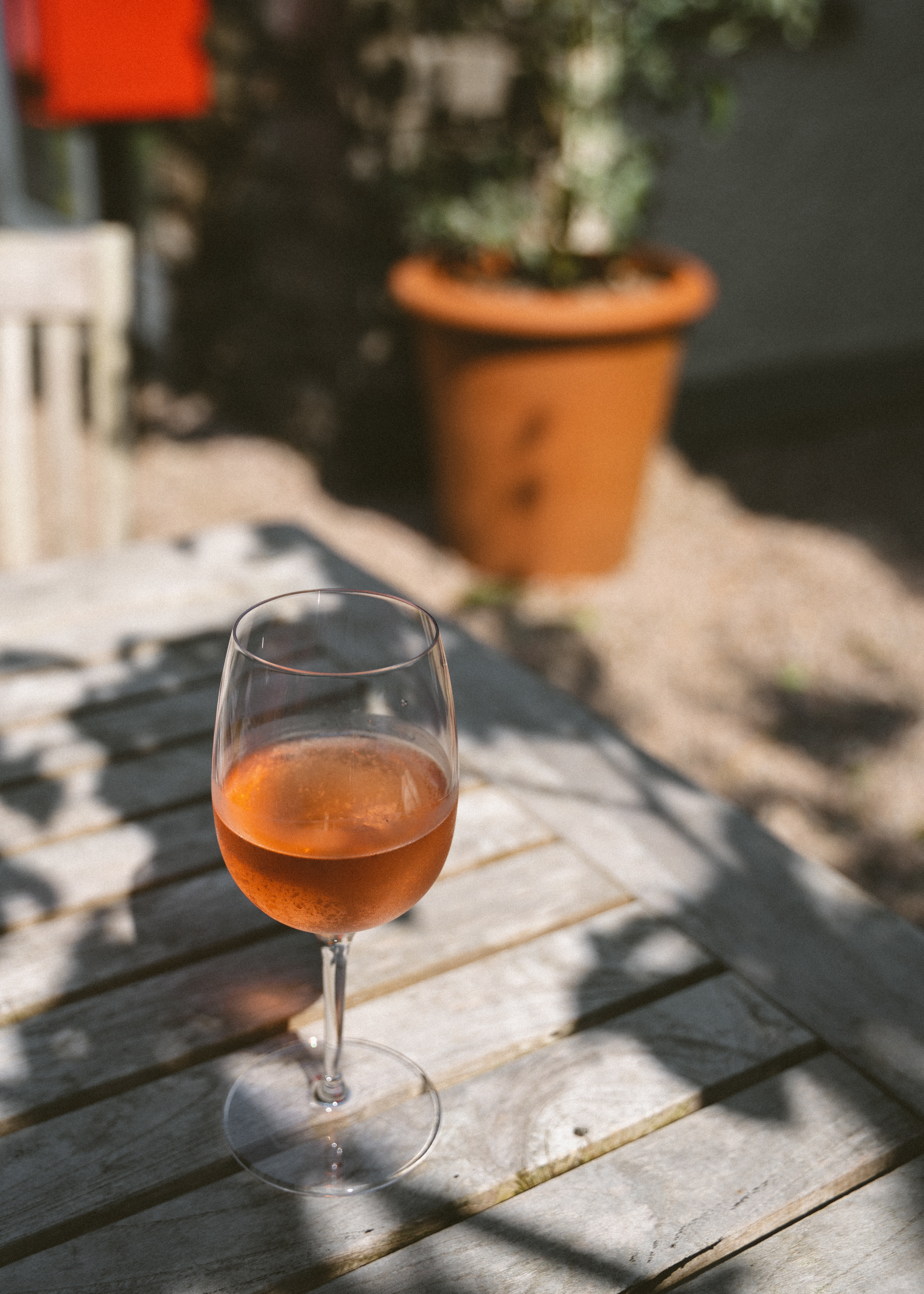 A summer refreshment on a glass of wine