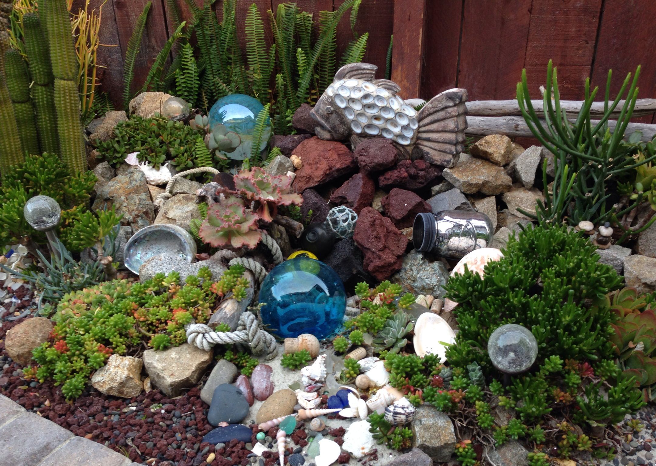Seascape landscaping with succulents