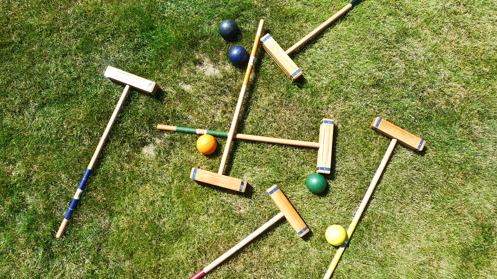 Lawn croquet game equipment