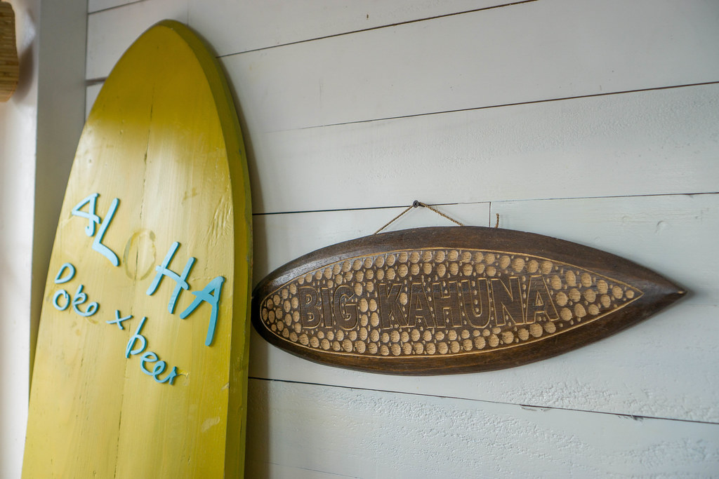 Surfboard bar sign