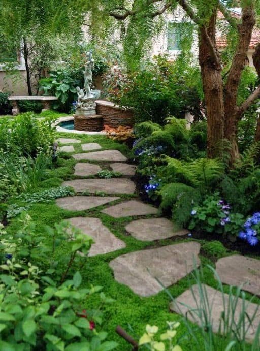 Enchanted garden pathway