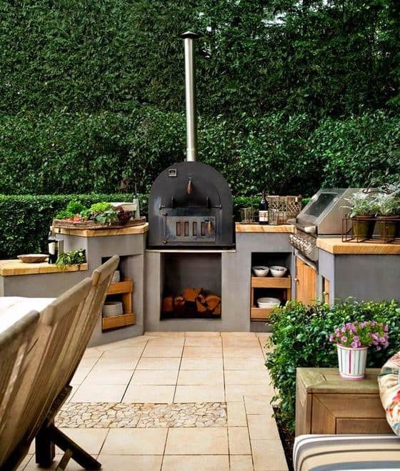Fancy outdoor kitchen