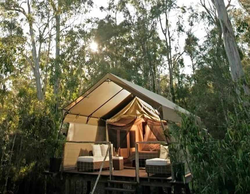 Glamping style treehouse getaway