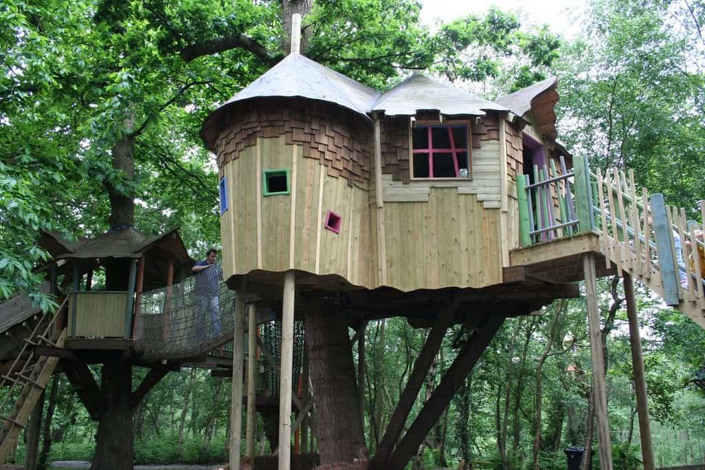 Ancient castle inspired treehouse