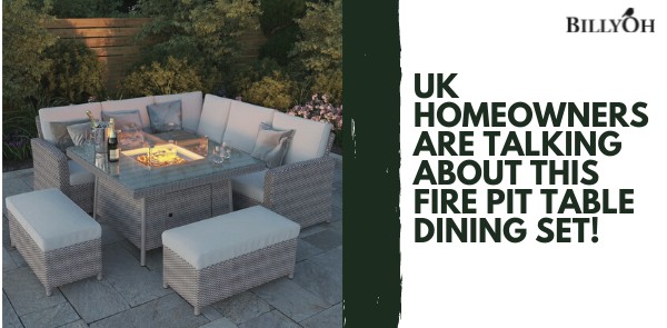 UK Homeowners Are Talking About This Firepit Table Dining Set!