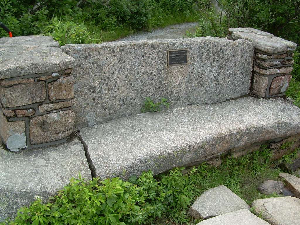 Stone wall bench
