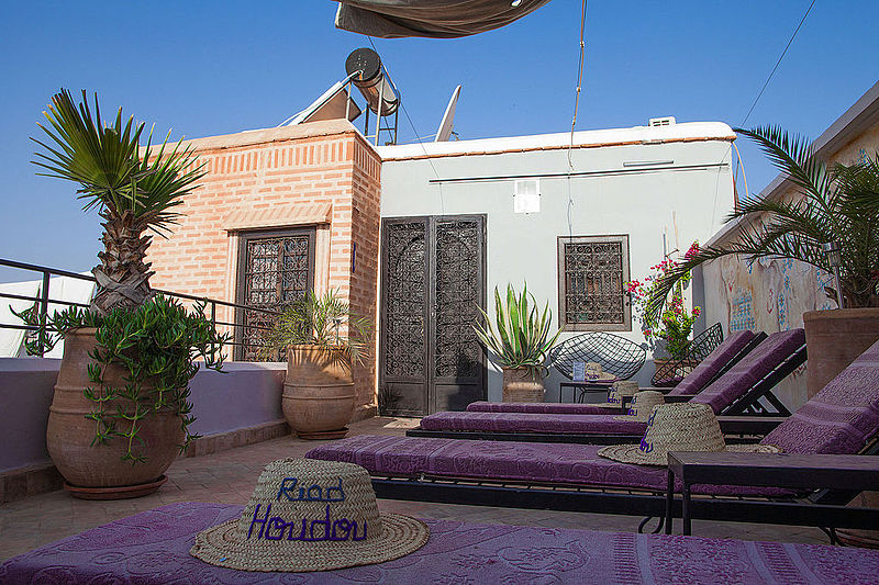 Moroccan rooftop chic oasis
