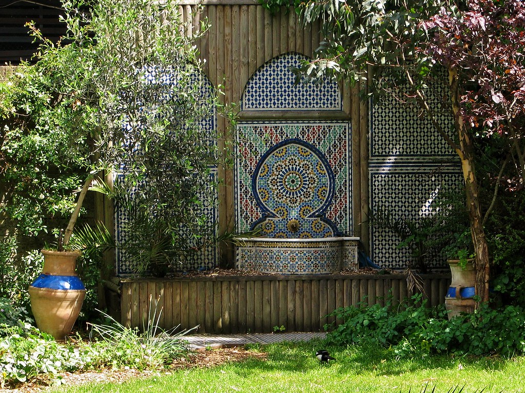 Pattered tiles, Moroccan garden