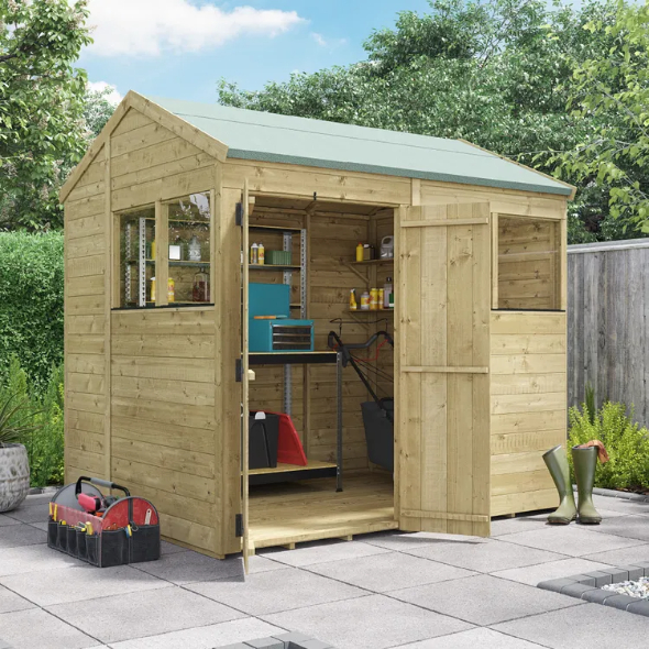 BillyOh Switch Pressure Treated Tongue & Groove Apex Shed