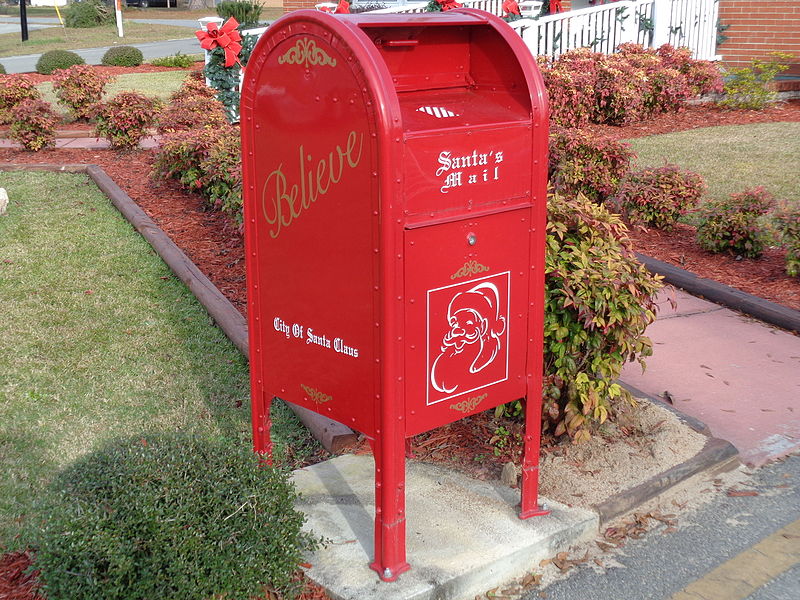 Christmas themed Santa mailbox