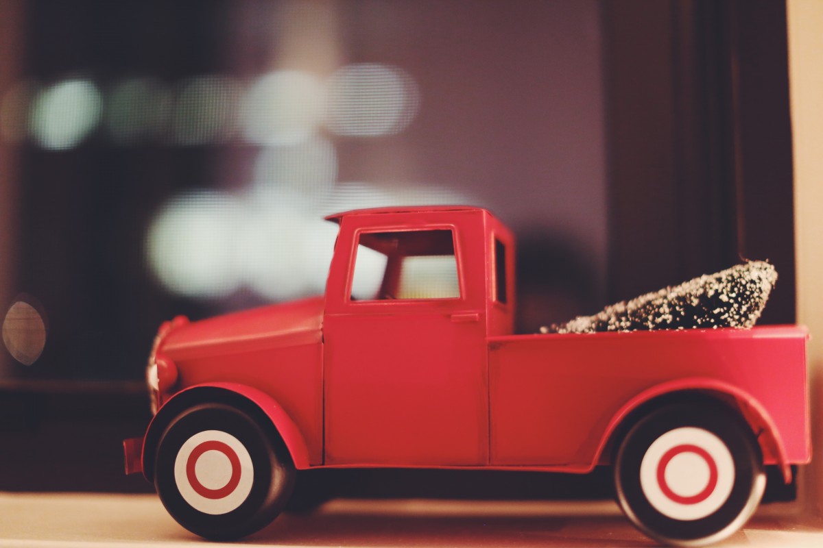 Mini Christmas tree farm truck