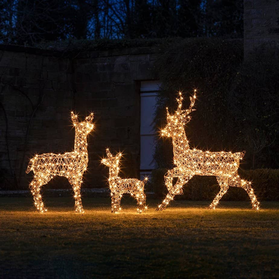 Christmas topiary animals with lights