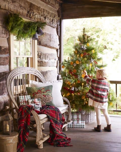 Cabin porch holiday makeover