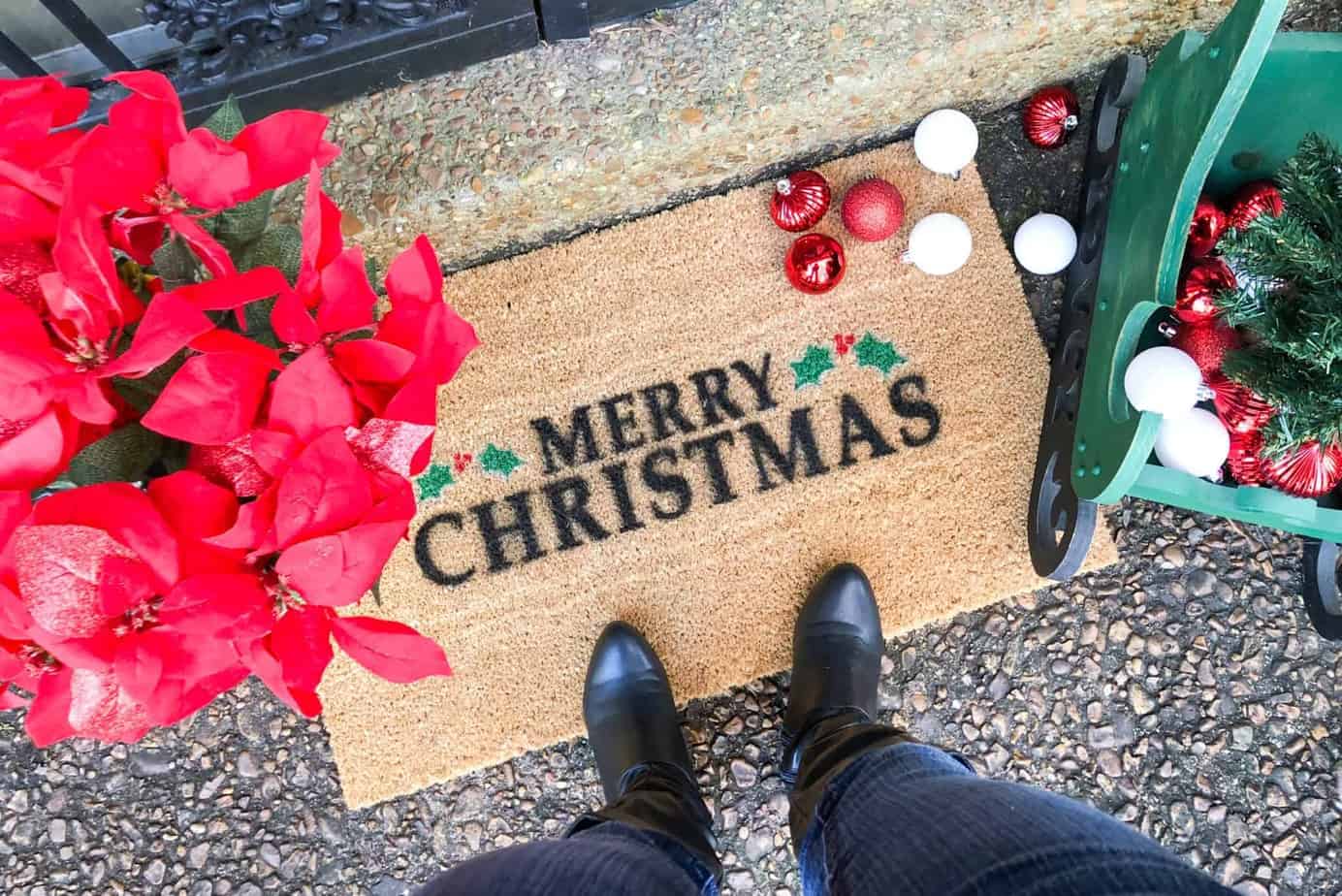 Christmas-themed doormat