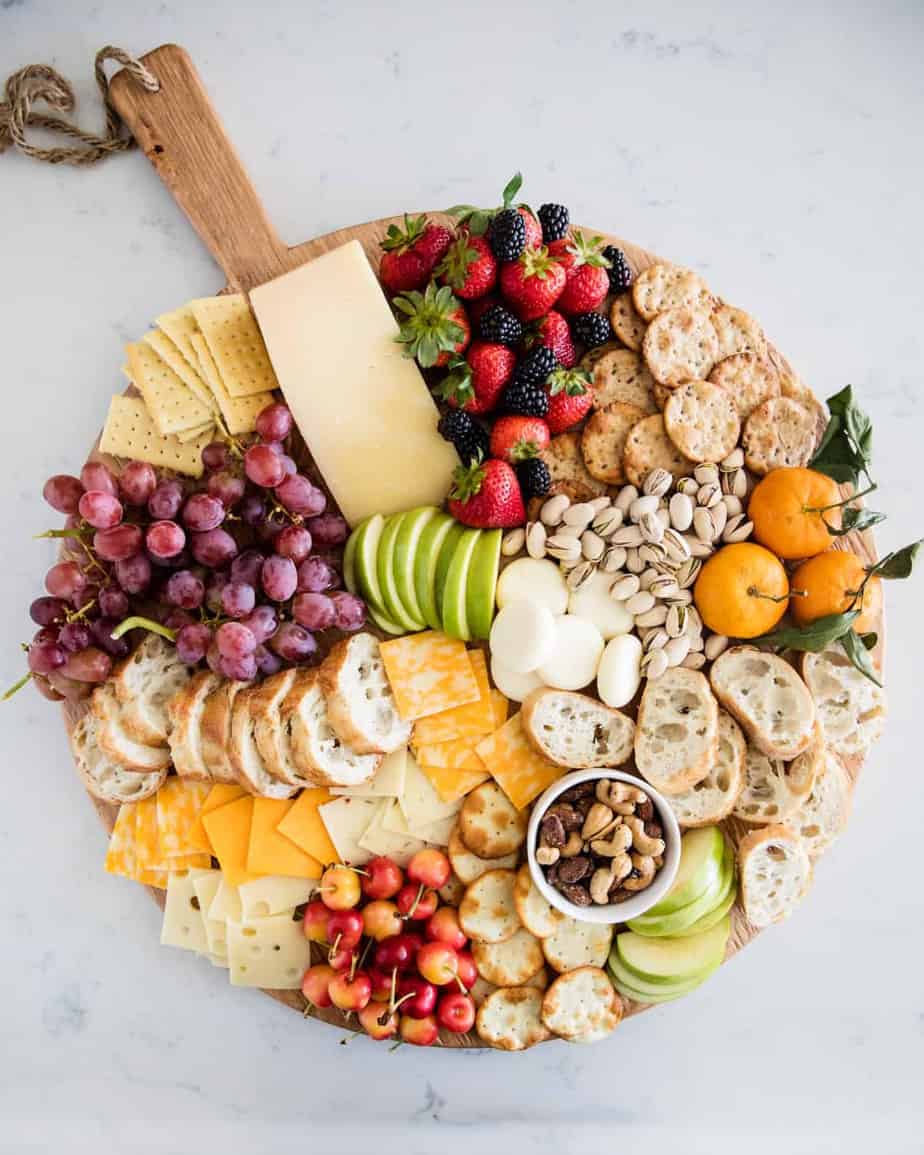Fruit and cheese board