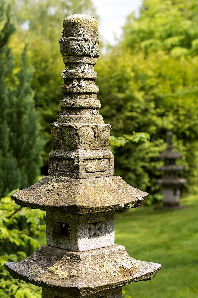 Stone pagoda carved lantern