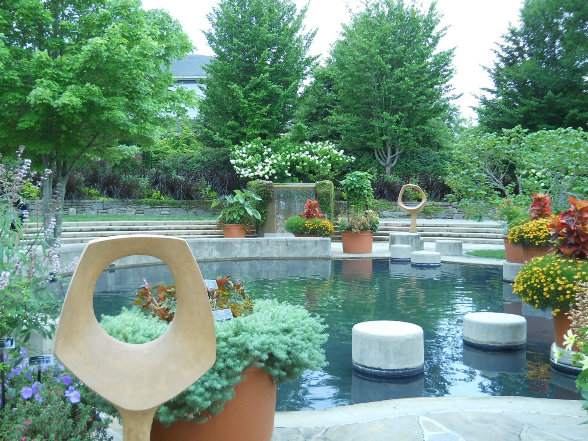 Japanese garden meditation area