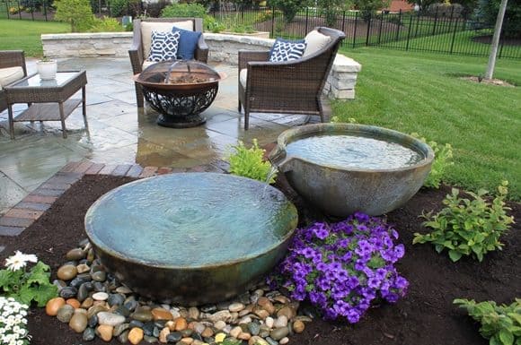 Small water feature idea for a small patio