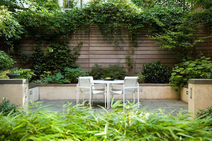 Low garden walls that double as seating