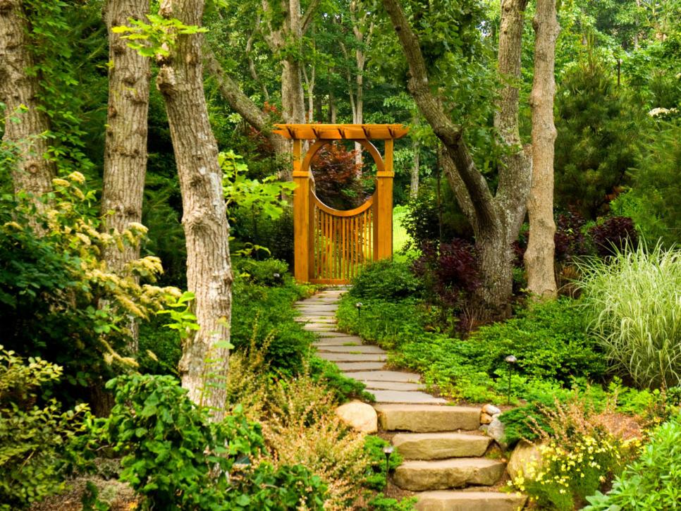 Asian-style garden arbour