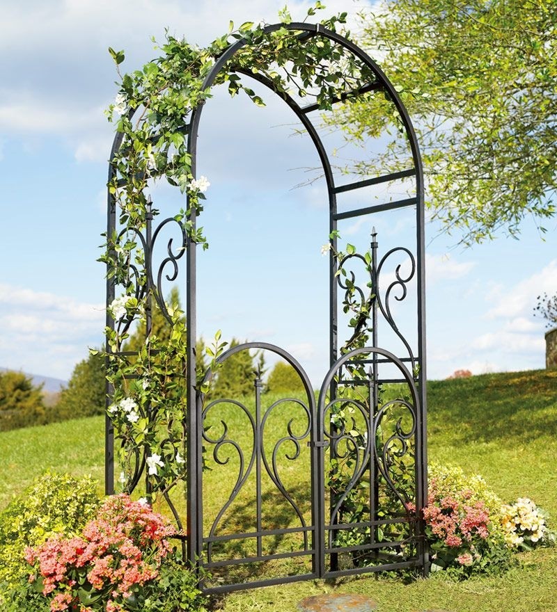 Traditional iron arbour