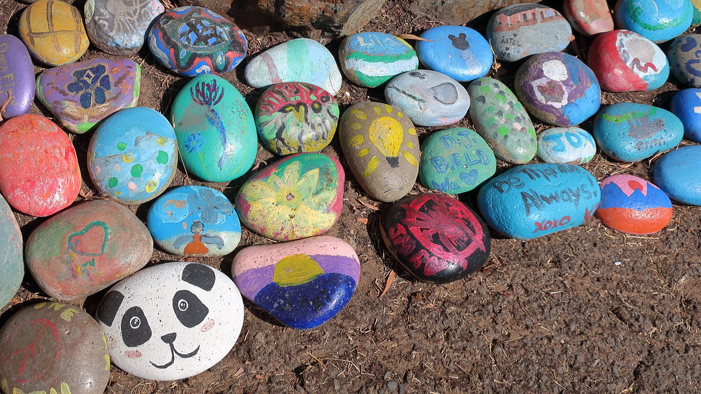 Painted river rocks