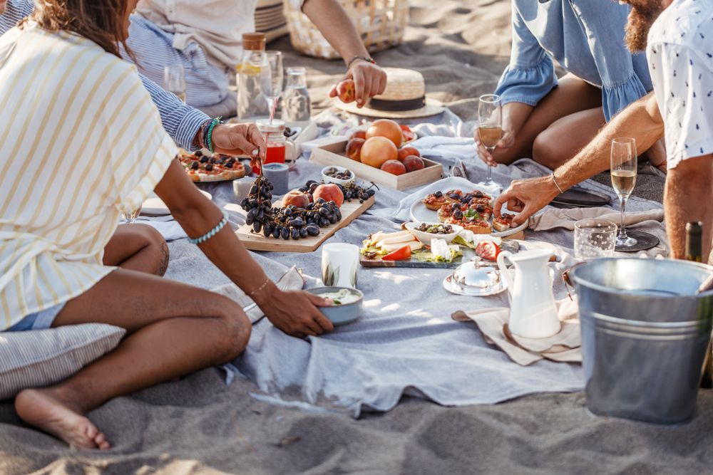Beach themed picnic
