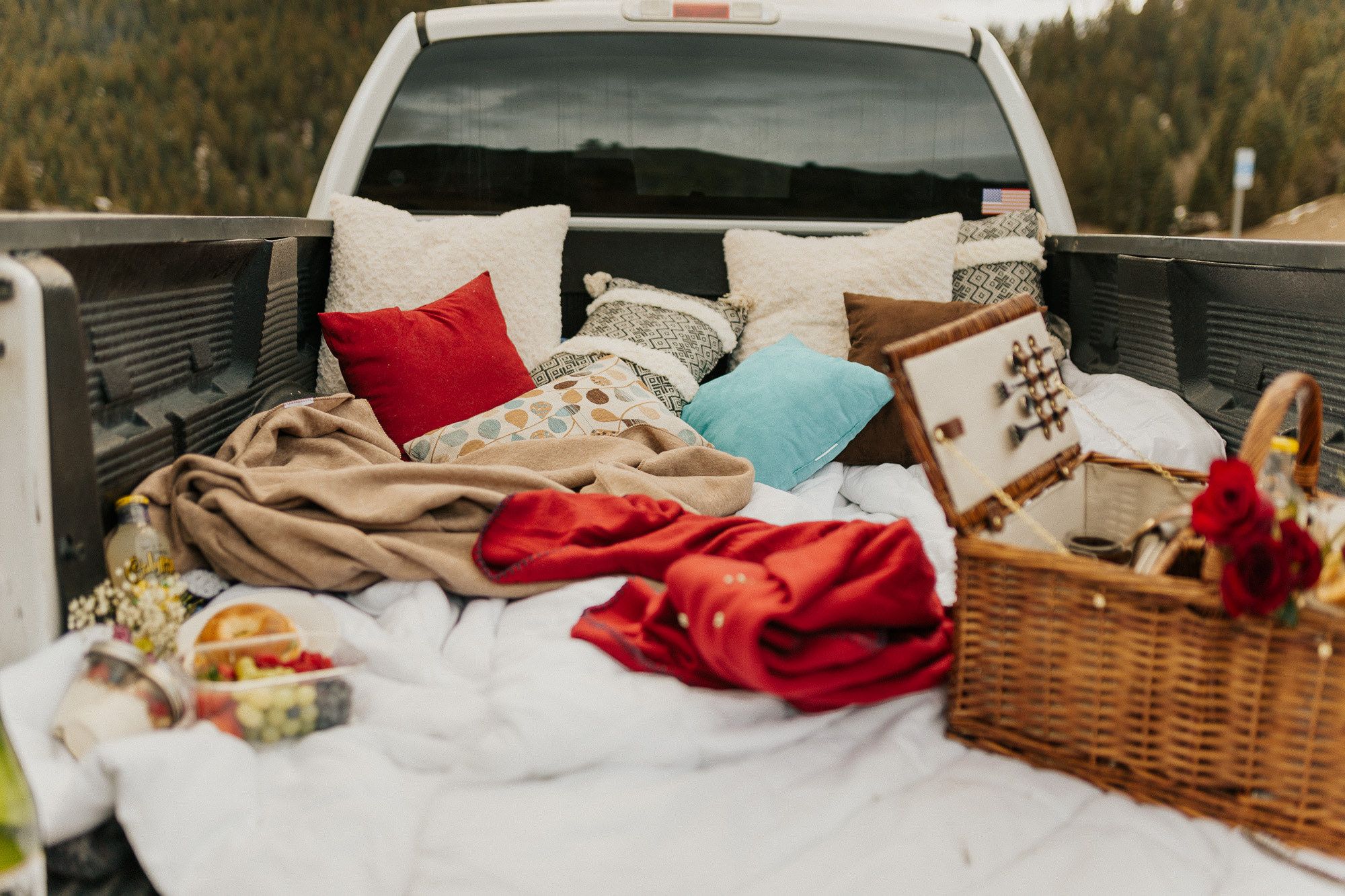 Pick-up truck picnic
