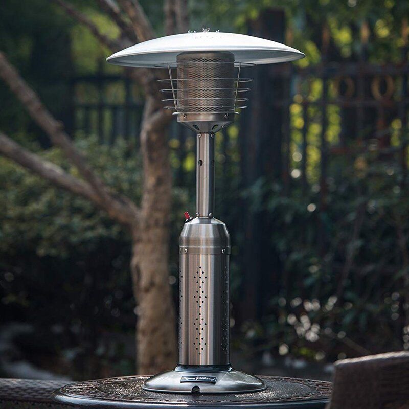 Tabletop patio heat lamp heater