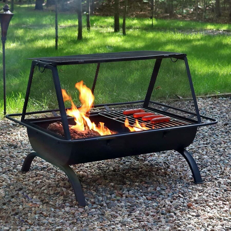 Fire pit and grill in one