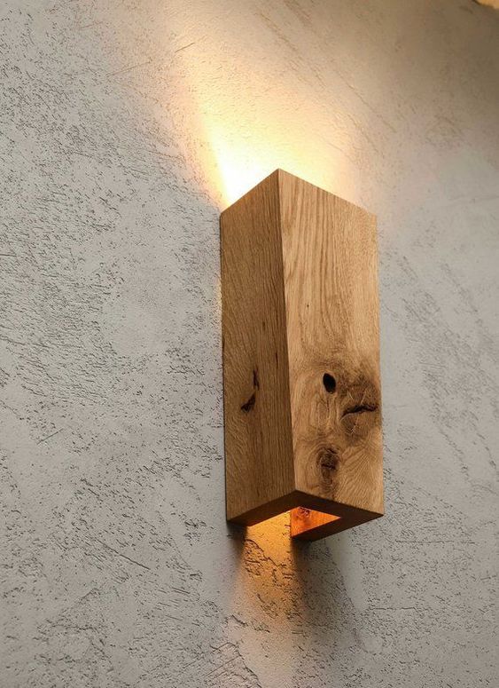 DIY wood wall sconces