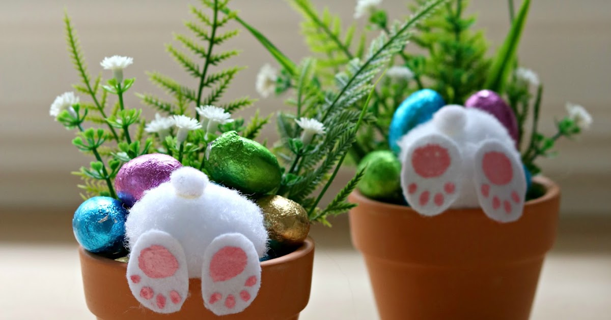 Easter bunny pots