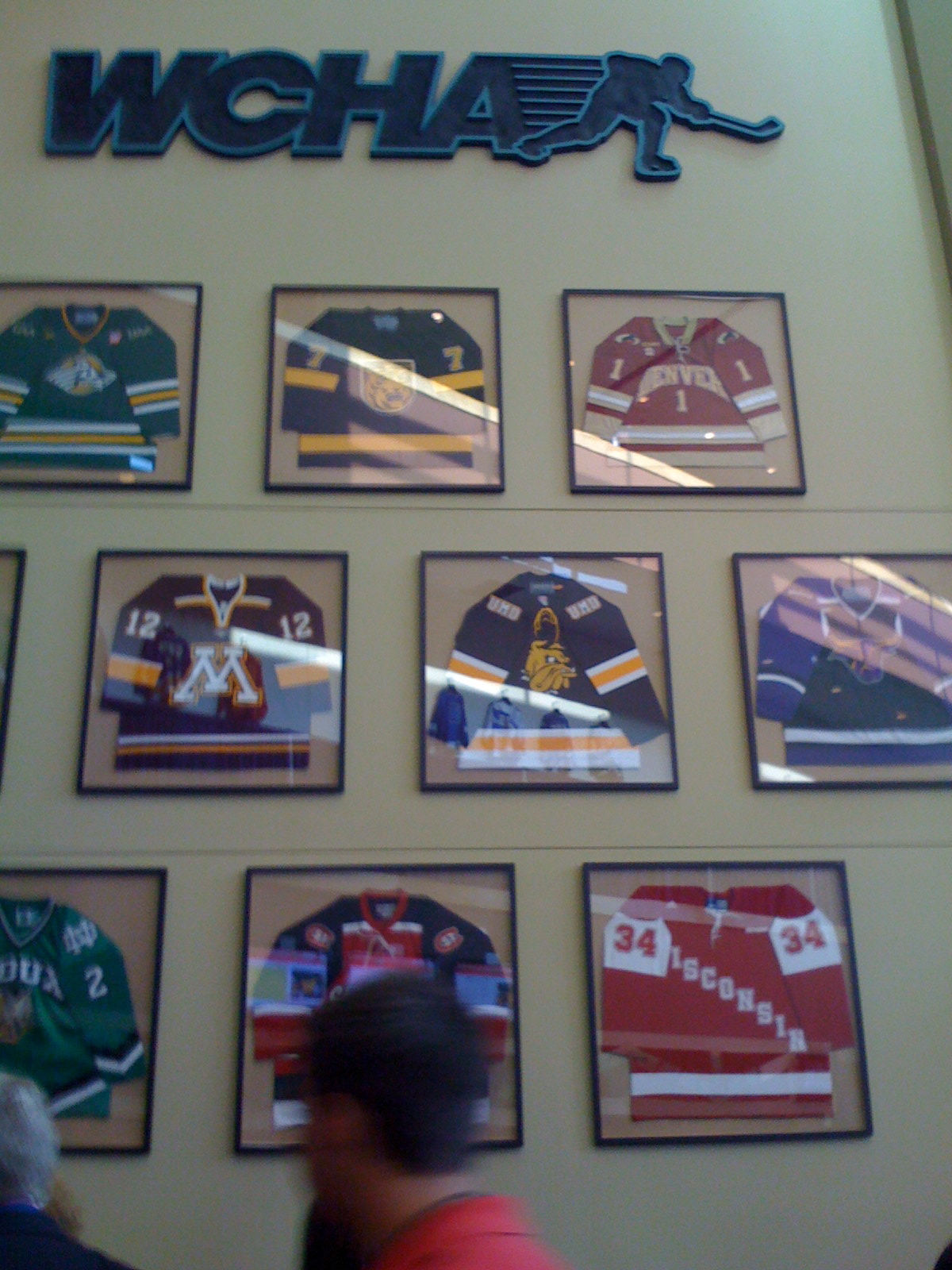 WCHA Jersey wall