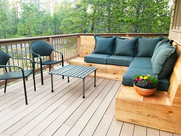 DIY L-shaped patio sofa