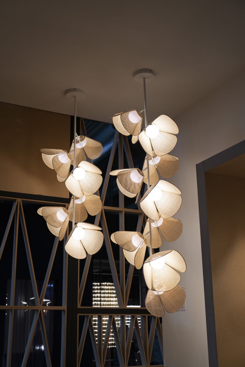 Delicate flowers with petal pendant lighting