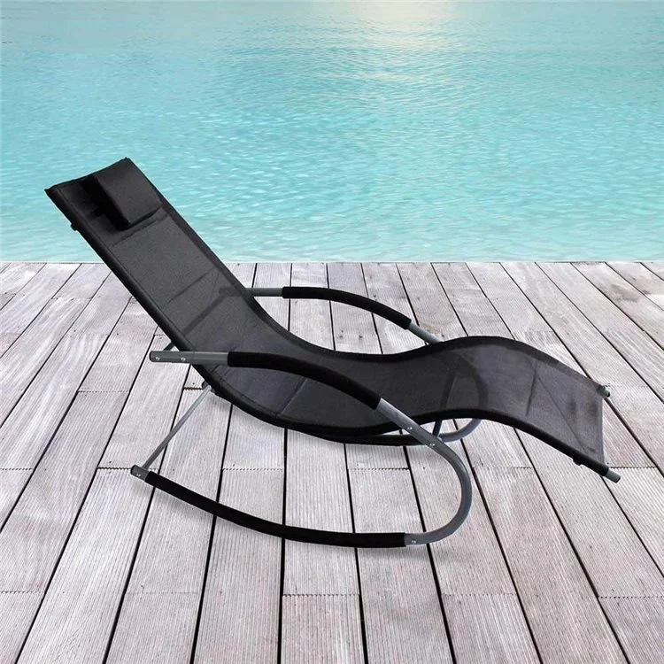 Lugano Textilene Rocking Sun Lounger with Pillow