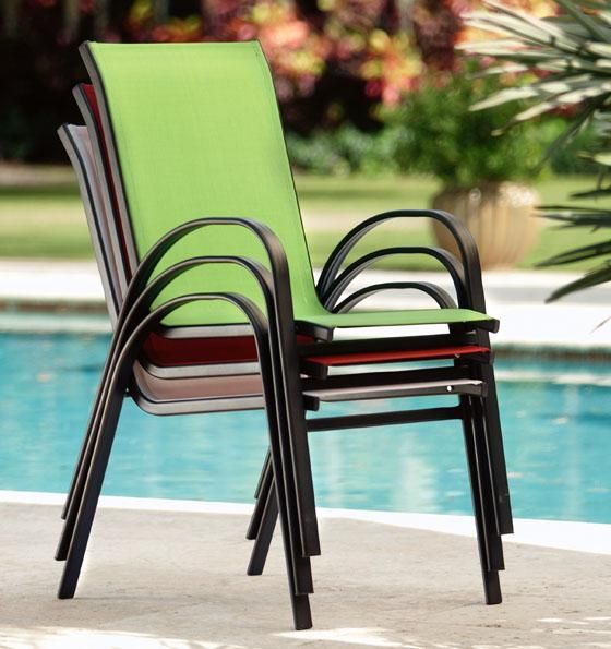 Patio stacking chairs