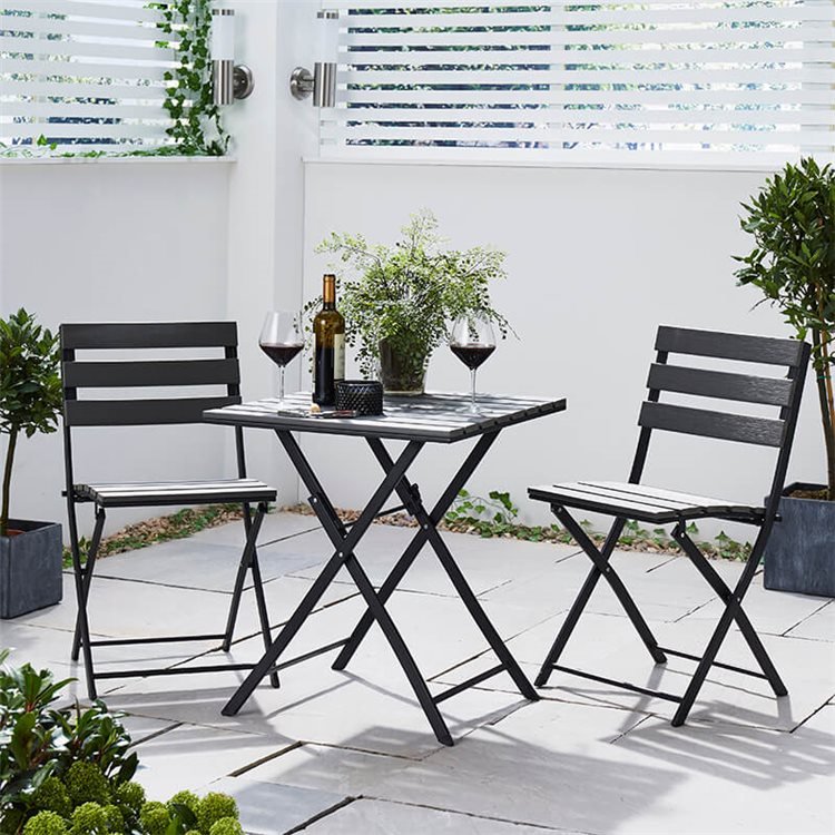 Sölback Polywood Grey Bistro Set