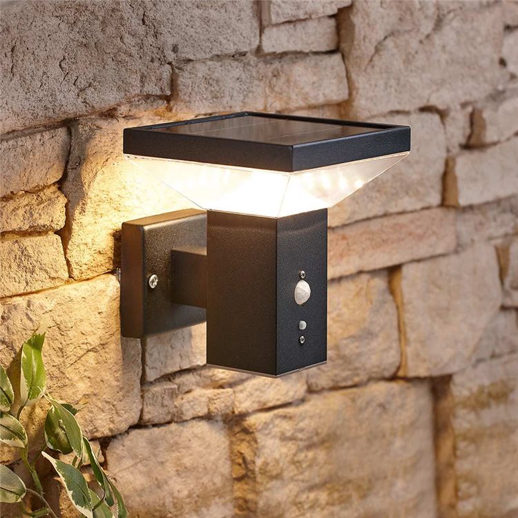 Biard Square Solar Wall Light with Motion Sensor