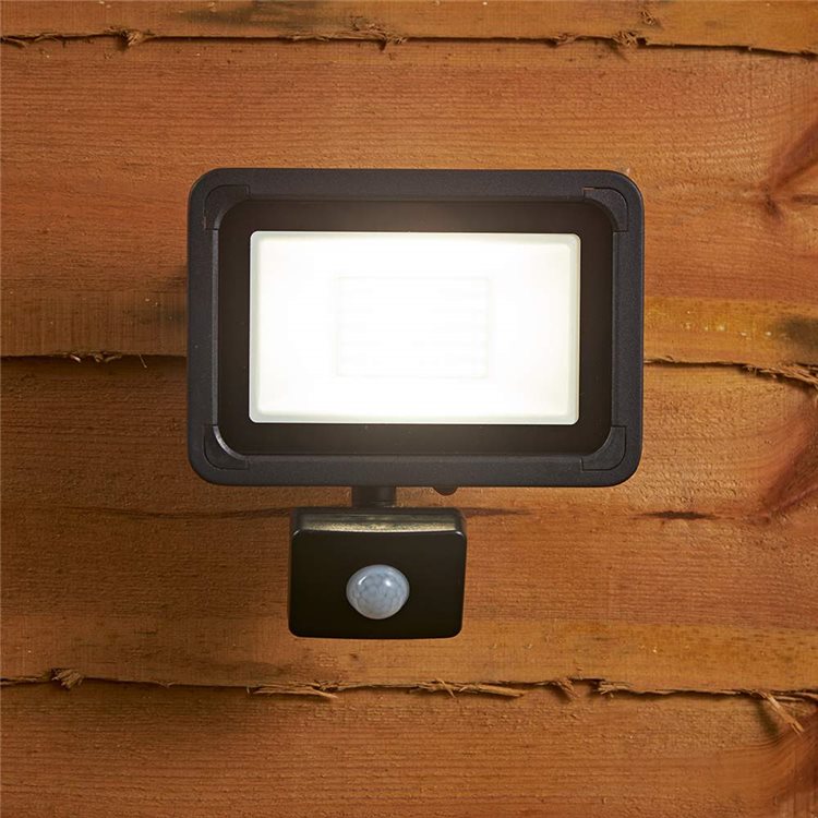 Biard LED Outdoor Floodlight with PIR Motion Sensor Various Sizes 10-50W