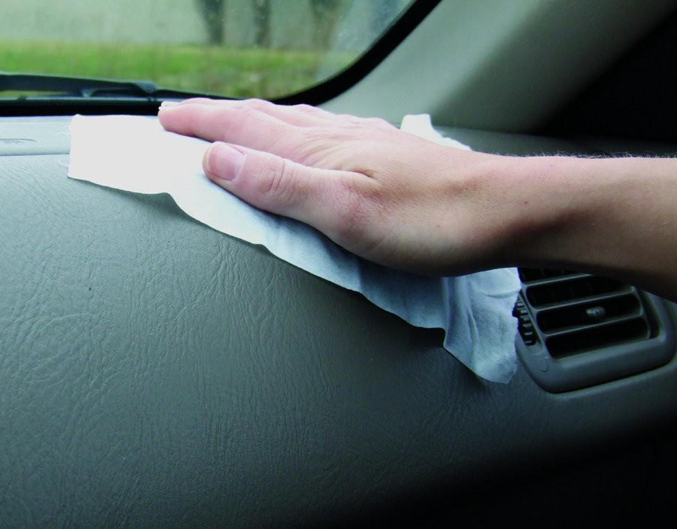 Upholstery and baby wipes for cleaning car interior