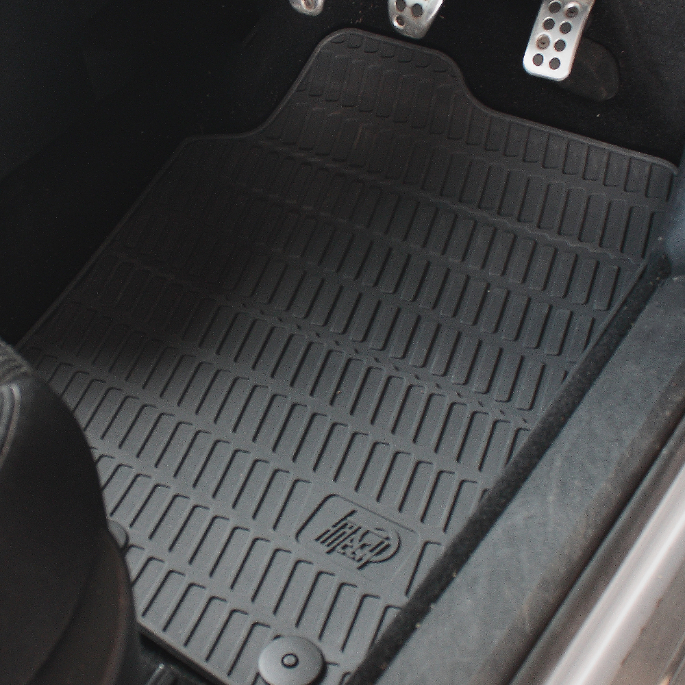 Black car mat