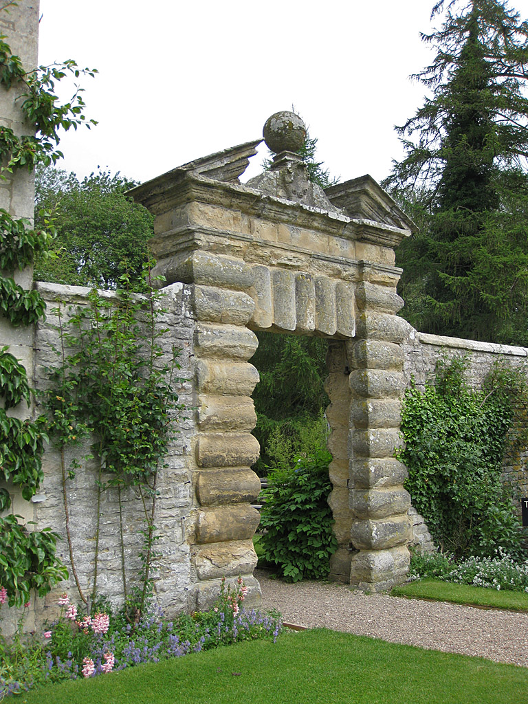 Stone garden gate