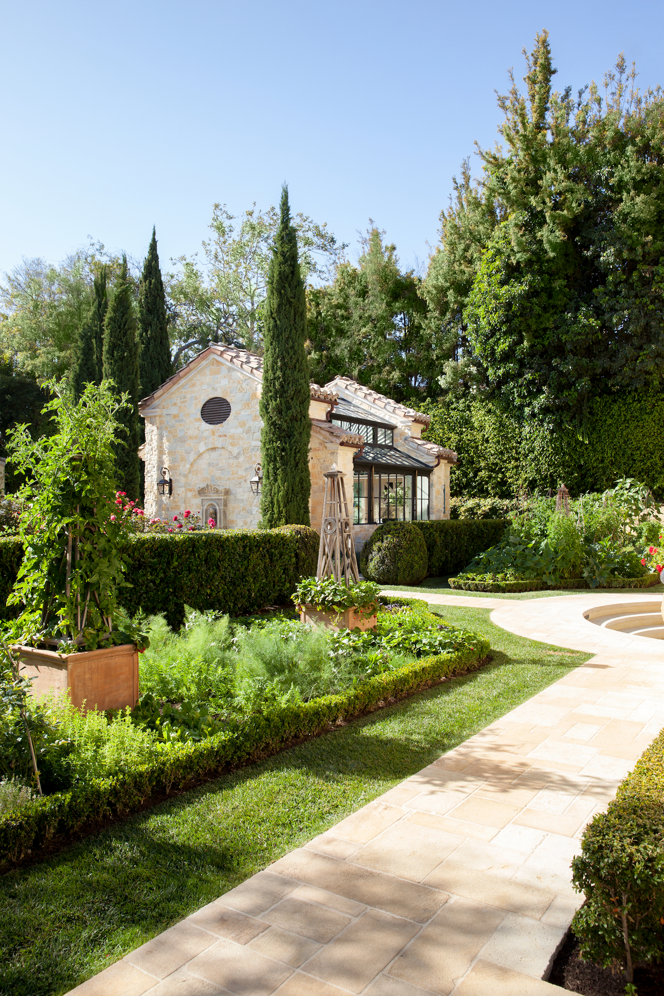 French garden design with a balanced look