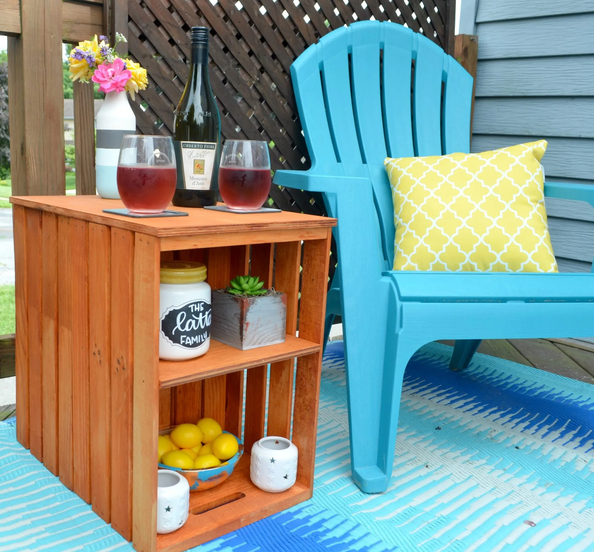Multipurpose crate side table