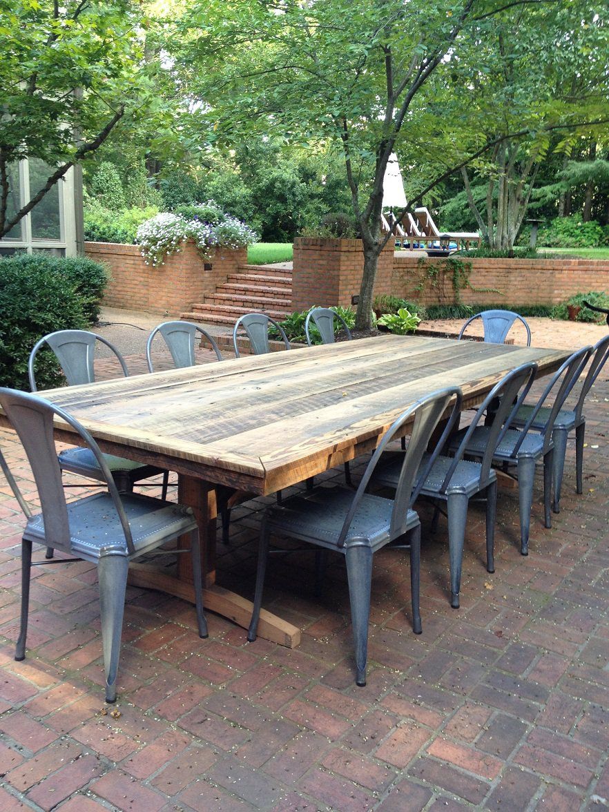 DIY farmhouse outdoor table