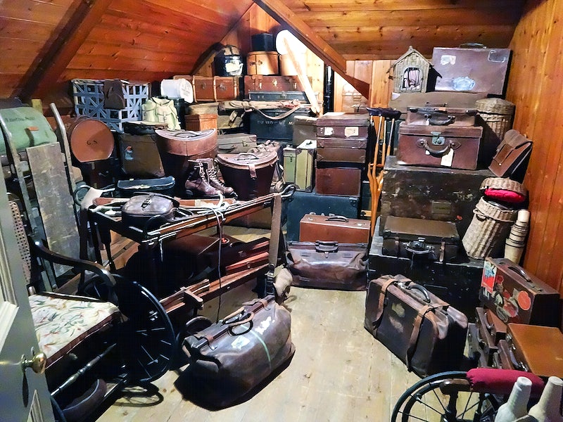 Attic full of luggages